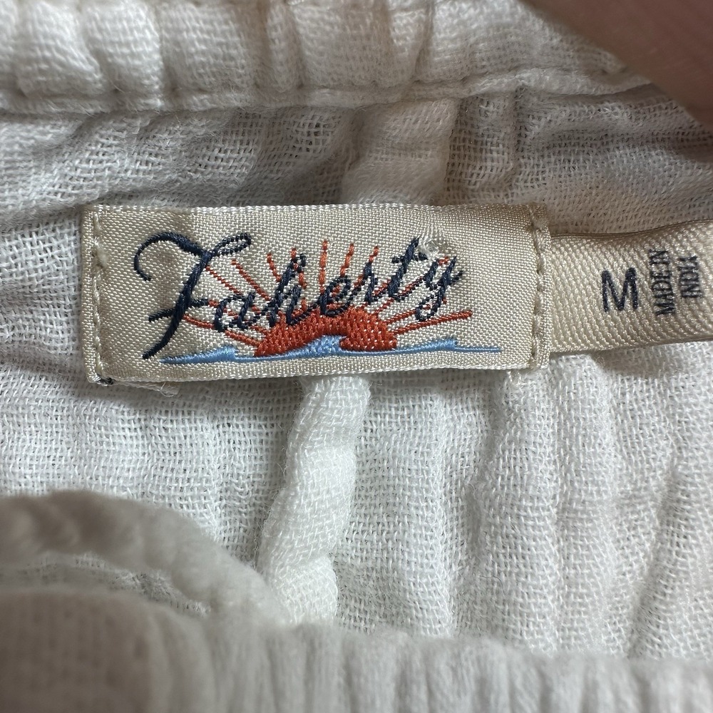 Faherty Organic Cotton Embroidered Boho Trapeze Top Oversized‎ Sz M - Picture 6 of 10